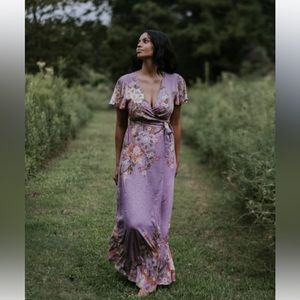 Spell free people exclusive blue skies wrap maxi